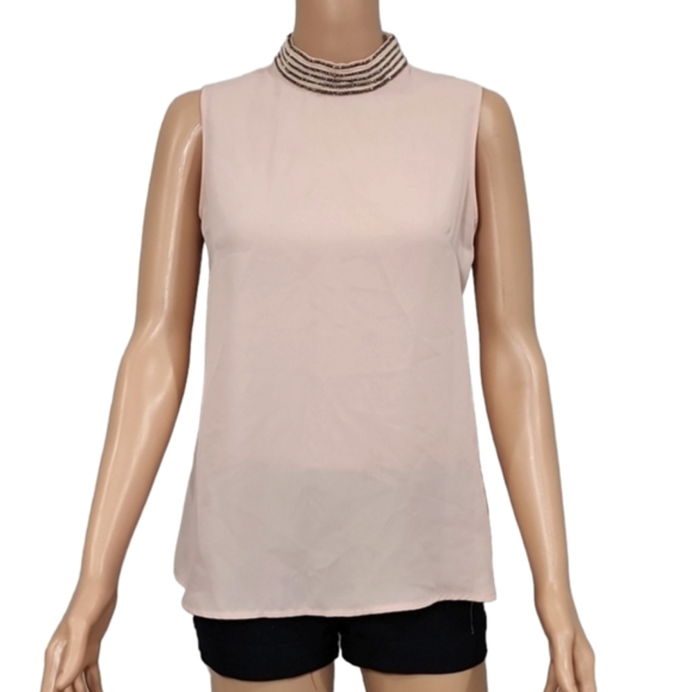 Rose & Olive  Women's Pink Sleeveless Crew Neck Top Size‎ S Small